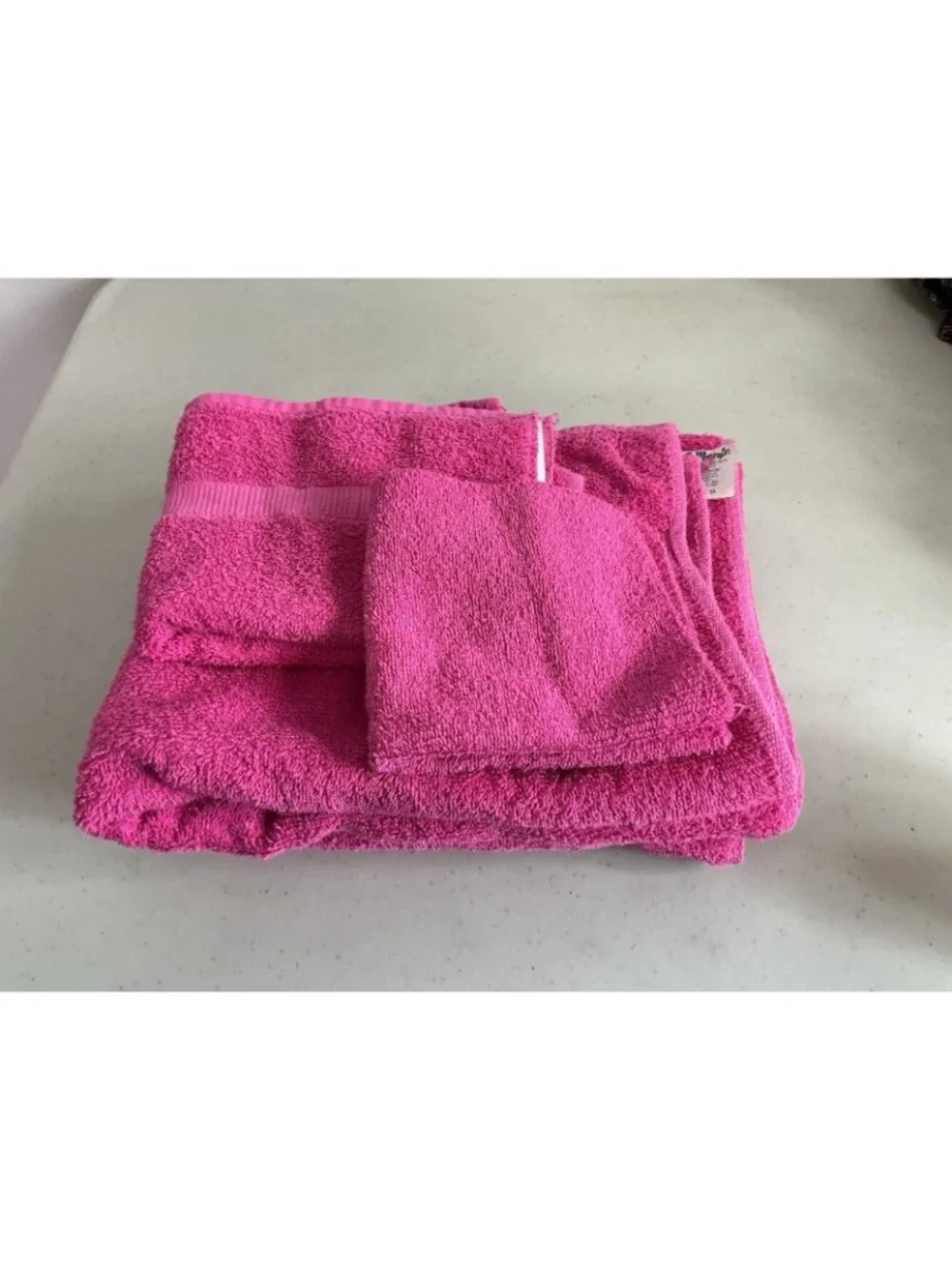 Fieldcrest Vintage Pink Towel Set Lot of 5 Made USA